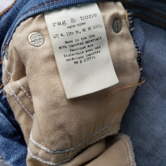 COPY - Rag & Bone Ankle Skinny in Clean Commodore - Picture 5 of 7